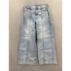 Gap High Rise Stride Jeans Womens SZ 30/10 R Light Wash Wide Leg Cotton Blend